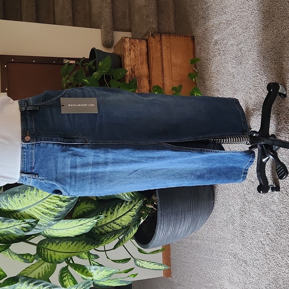 Wash Lab | Front Split Denim Skirt